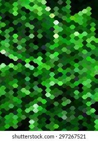 Shade of green in hexagon pattern with grudge texture