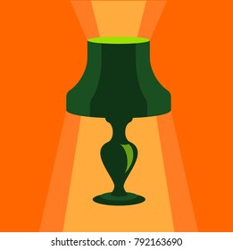 Shade lamp icon. Flat illustration of shade lamp vector icon for web