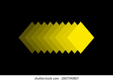 ํ capa de sombra amarilla de luz a oscuridad sobre fondo negro. 