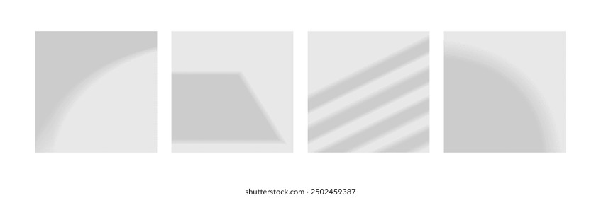 Shade and Shadow Grey Fall Effect Vector Set