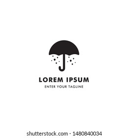 shade umbrella logo, umbrella icon concept and rain icon.
