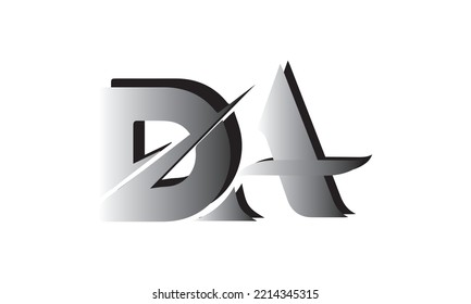 shaded D and A vector logo