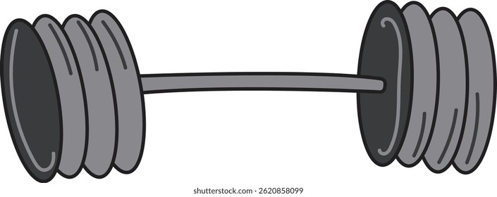 Shaded Gray Scale Vector Dumbbell