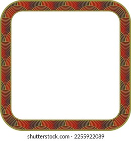 Shaded red textured abstract border can be used as a photo frame or other