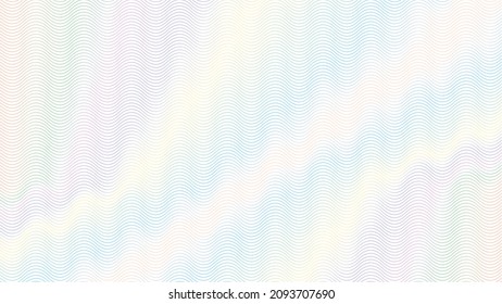 Shaded wave background in pastel colors for official documents 