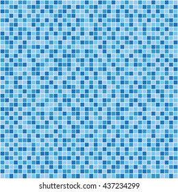 Shades of blue, random tile background, seamless pattern.