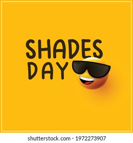 Shades Day. yellow color background design.