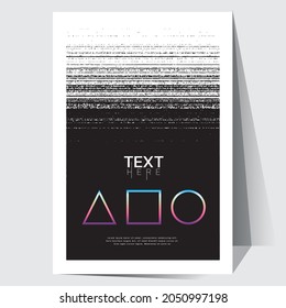 Shades of geometric holographic. Futuristic holographic poster with gradient mesh.