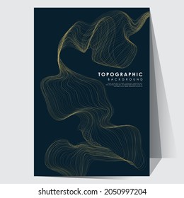 Tonos de oro. afiche geométrico con malla gradiente.