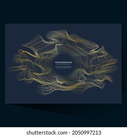 Shades of gold. geometric poster with gradient mesh.