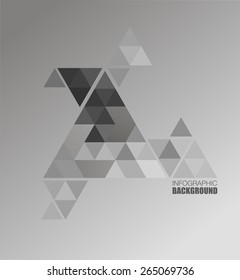 Sombras de composición de fondo triangular gris hipster