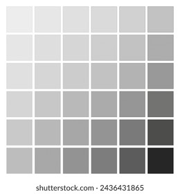 Shades of Gray Scale Color Palette. Vector illustration. EPS 10.