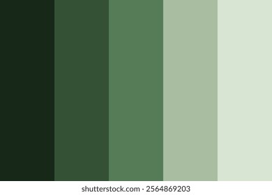 Shades of green color palette, botanical hue natural green tone 