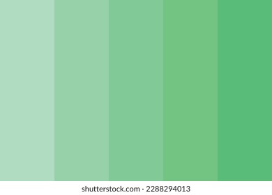 Shades of green color palette vector illustration