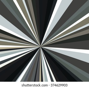 Shades of grey abstract rays design background.