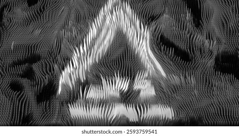 In shades of grey abstract texture created with Gradient flow and 3D structure imitate the movement of liquid or wind. Vibrant colors, volumetric waves and digital noise create a sense of depth and dy