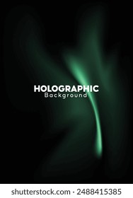 Shades of holographic. Futuristic holographic poster with gradient mesh.