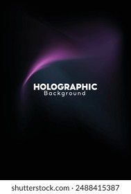 Shades of holographic. Futuristic holographic poster with gradient mesh.