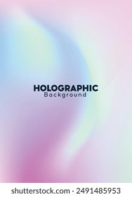Shades of holographic. Futuristic holographic poster with gradient mesh.