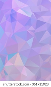 Shades of lilac abstract polygonal geometric background -- low poly. Vector illustration