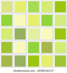 Shades of lime, color palette scheme tile, design element