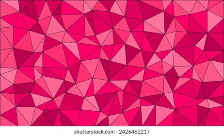 Shades of Magenta Color Asymmetrical Geometry With Dark Lines Wallpaper Background