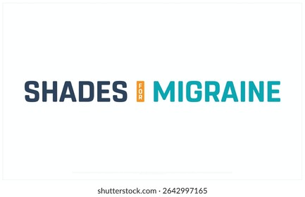 Shades for Migraine design on white background, Typographic Design of Shades for Migraine Day, Vector Design of Shades for Migraine, Shades for Migraine