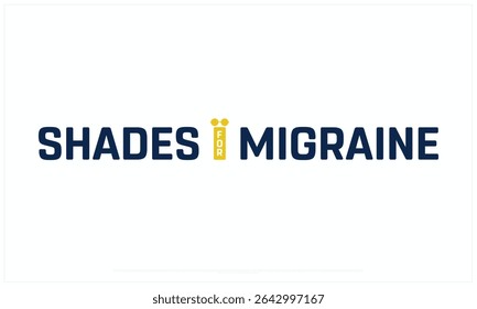 Shades for Migraine design on white background, Typographic Design of Shades for Migraine Day, Vector Design of Shades for Migraine, Shades for Migraine