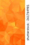 Shades of orange abstract polygonal geometric background (low poly). Vector illustration
