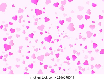 shades of pink confetti explosion background for valentine's card