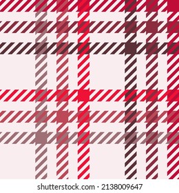 Shades of pink and red grid plaid. Seamless vector check pattern suitable for fashion, home decor and stationary.