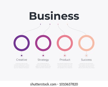 Shades of purple infographic template with a steps for success. Business circle template with options for brochure, diagram, workflow, timeline, web design - Everything built on transparent background