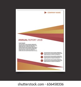 Shades of Red and Orange Flat Triangle Design annual report Leaflet Brochure Flyer template A4 size design, book cover layout design, Abstract presentation templates