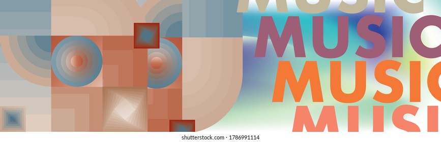 Shades of saturated purple color abstract musical background. Design of different musical instruments, vector illustration. Advertisement Poster, Brochure, Flyer, Invitation Card Vector Illustration