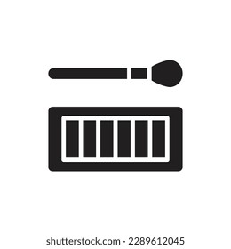 Ilustración del vector de iconos con relleno de polvo de sombreado 