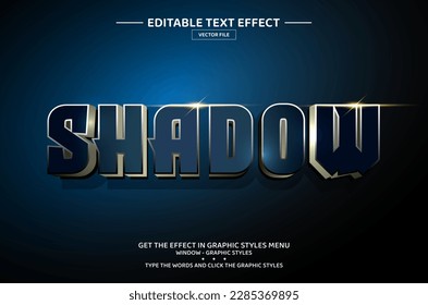 Shadow 3D editable text effect template