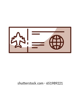 shadow airplane ticket cartoon