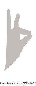 Shadow animal flat icon Wolf silhouette. Vector illustration