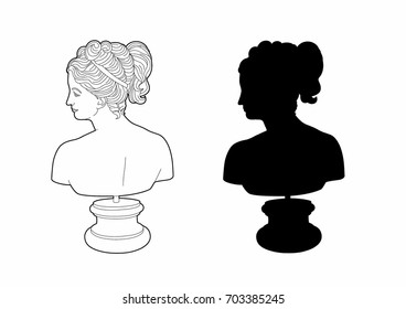 Shadow of an antique face