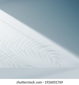 Shadow background overlays. Scenes of natural lighting. Tropical leaves natural shadow overlay on white texture background. Transparent overlay shadow from the window. Natural light effects