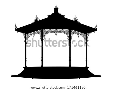 Shadow of a bandstand Foto stock © 