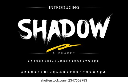 Shadow Best Alphabet Painting Paint Brush Beauty Script Logotype Font lettering handwritten