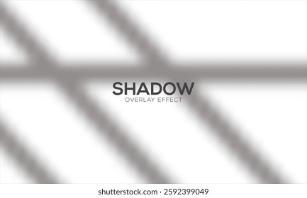 Shadow blinds. Sun light from window. Overlay effect. Shade jalousie transparent. Isolated background. Window blind. Reflection shadows on wall. Realistic soft shade. Horizontal shading mockup. Vector