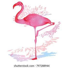 Shadow blob with flamingo