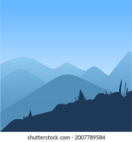 Shadow Blue Mountain Cool Background