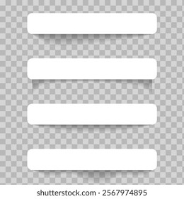 Shadow box paper line paper line paper line vector. Separator frame set. Isolated realistic shadow box realistic shadow box frame. Bottom element overlay design illustration for website interface.