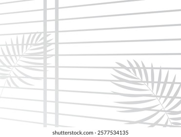 A shadow of a branch of tree behind window against white background. Can be used for a product display. EPS 10