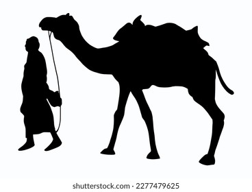 shadow camel icon, vector design, camel symbol in flat style. great for ramadan celebration elements.