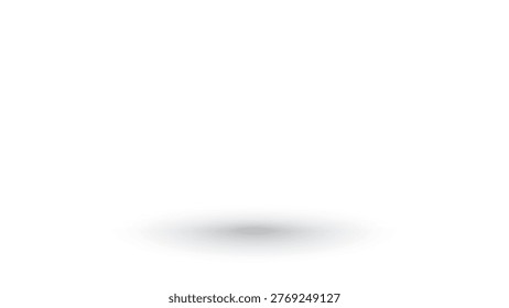 The shadow is in the center of the white background. Abstract white and gray gradient background. Vector illustration.