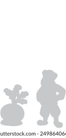 shadow characters of the Russian fairy tale turnip